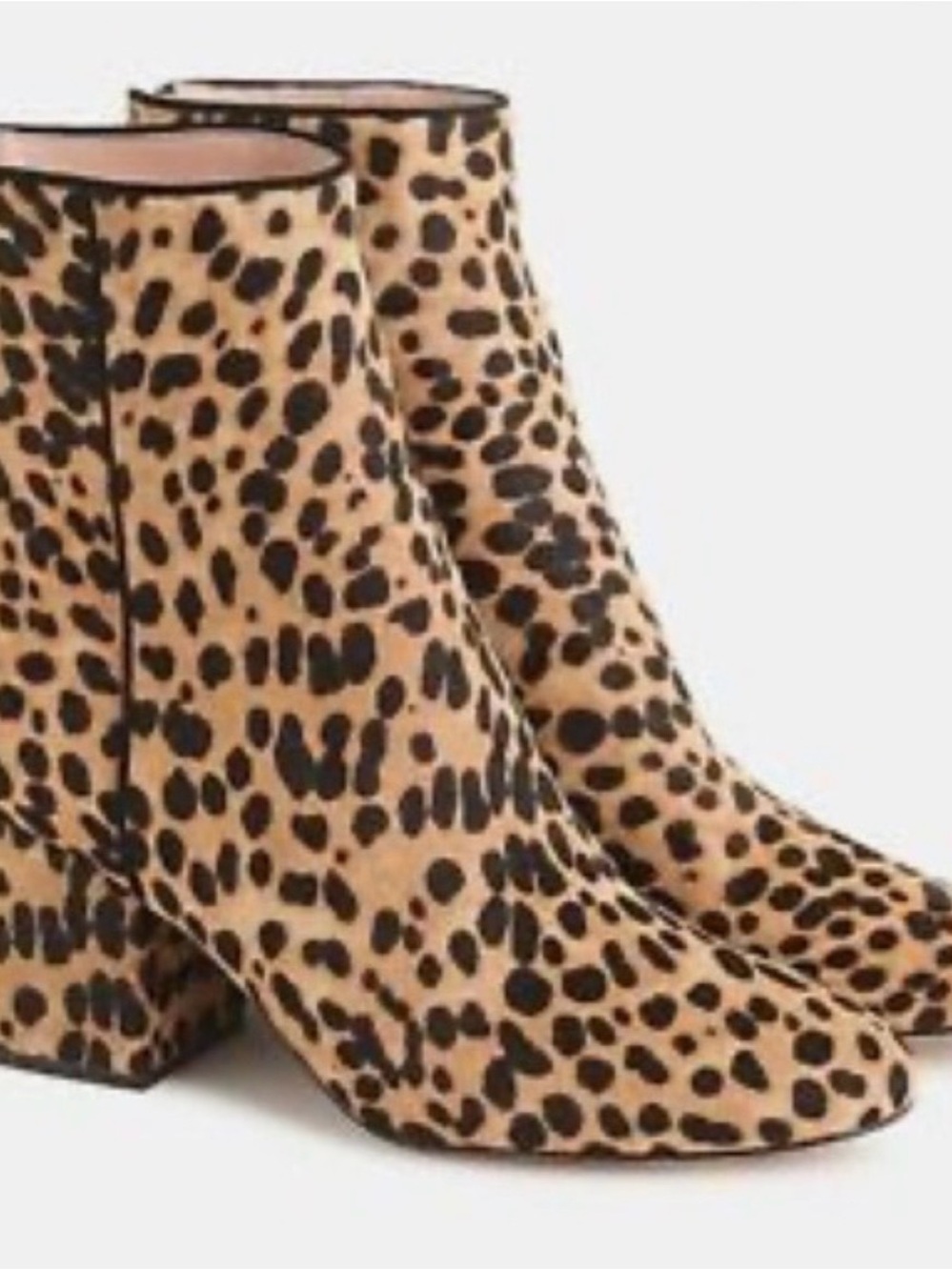 J. Crew Sadie Cheetah Calf Hair Ankle Bootie